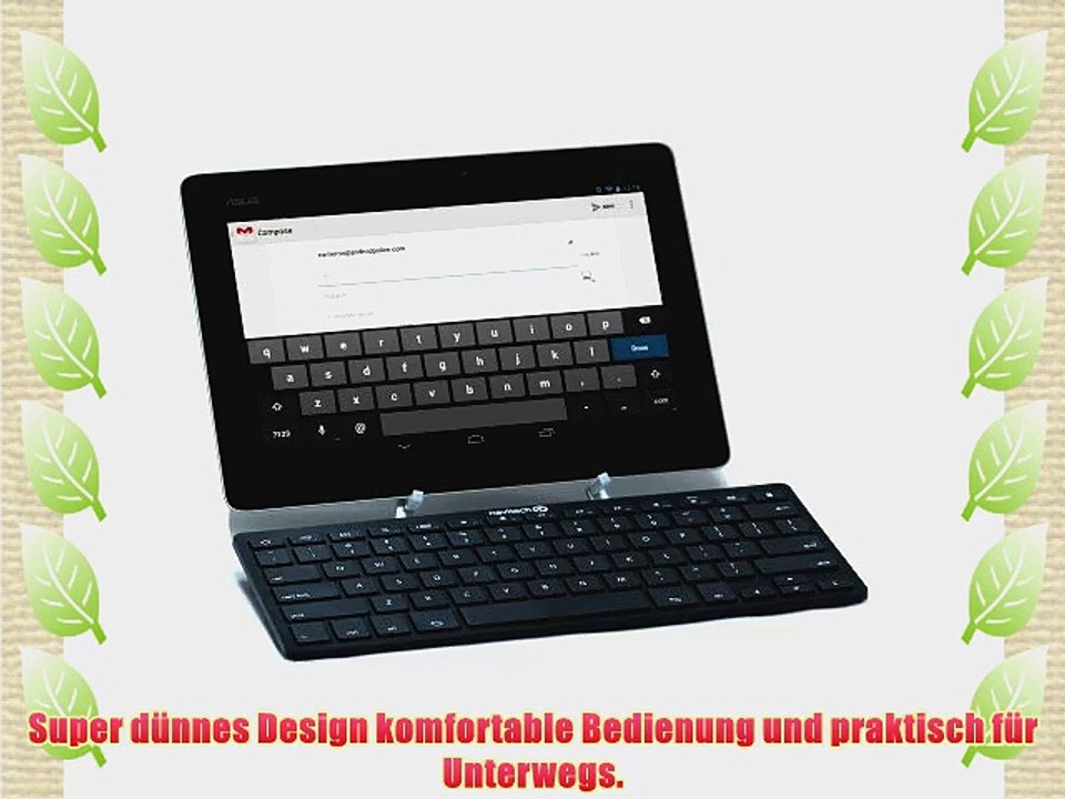 Navitech Schwarz Schlankes Wireless Bluetooth 3.0 Android Keyboard / Tastatrur f?r das Odys