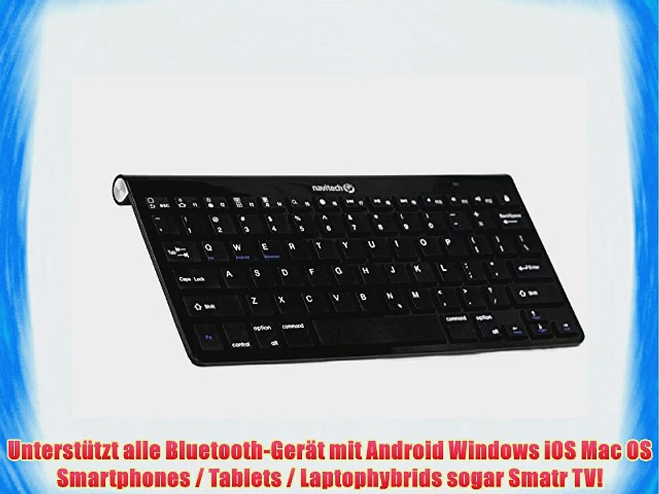 Navitech Schwarz Wireless Bluetooth Keyboard / Tastatur f?r das ASUS VivoTab Note 8 (M80TA)
