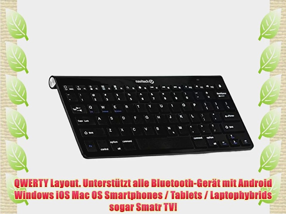 Navitech Schwarz Wireless Bluetooth Keyboard / Tastatur f?r das Lenovo A10-70 Tablet 10.1 Zoll