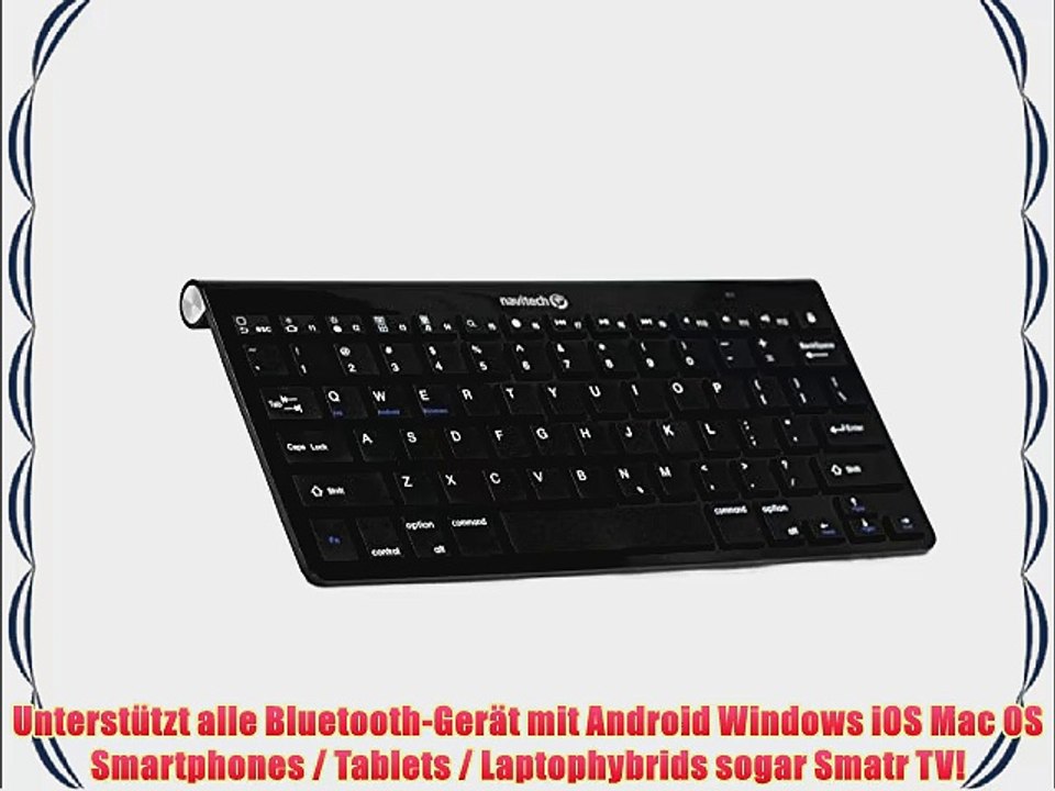 Navitech Schwarz Wireless Bluetooth Keyboard /Tastatur f?r Android