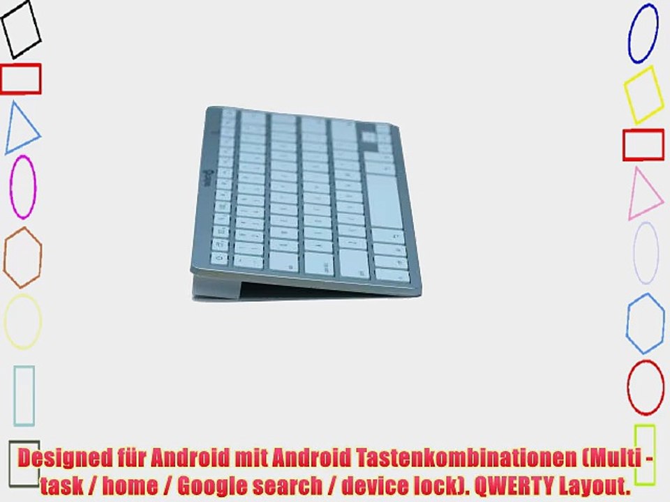 Navitech Silber Schlankes Wireless Bluetooth 3.0 Android Keyboard / Tastatur f?r das Asus ZenPad