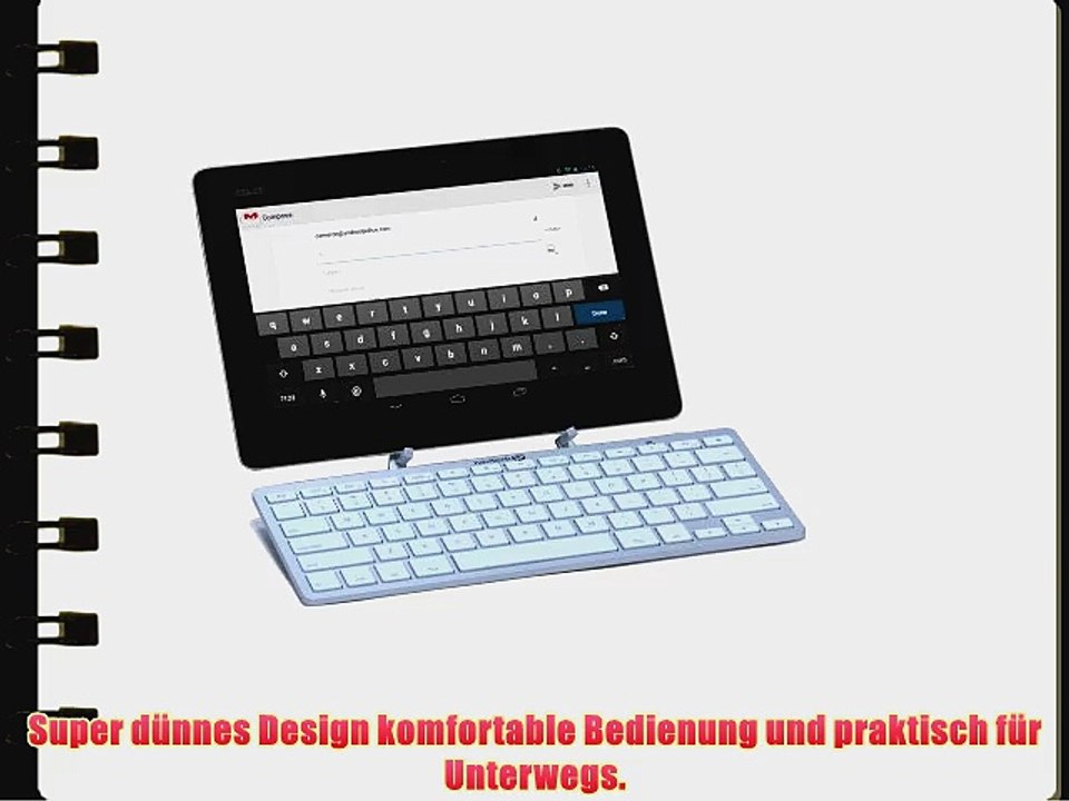 Navitech Silber Schlankes Wireless Bluetooth 3.0 Android Keyboard / Tastatur f?r das HP Elitepad