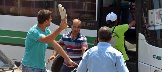 Kasap ile şoförün 'korna' kavgası