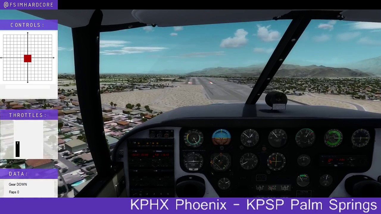 Piper PA-24 landing at KPSP Palm Springs