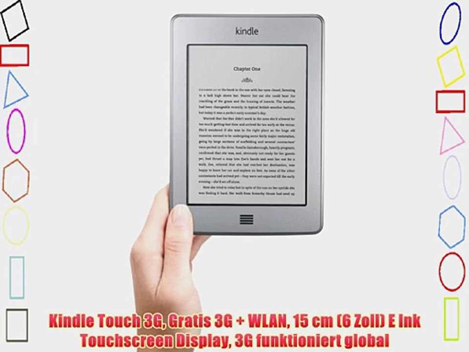 Kindle Touch 3G Gratis 3G   WLAN 15 cm (6 Zoll) E Ink Touchscreen Display 3G funktioniert global