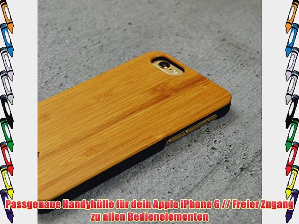 H?lle f?r iPhone 6 aus Holz EcoCase Conan: Designer Schutzh?lle aus Echtholz (Bambus) passgenau