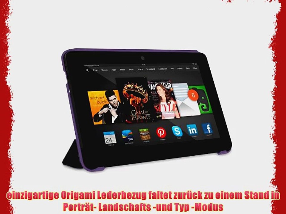 rooCASE Amazon Kindle Fire HDX 8.9 Ultra Slim Case H?lle - Horizontal Vertikal St?nderfunktion