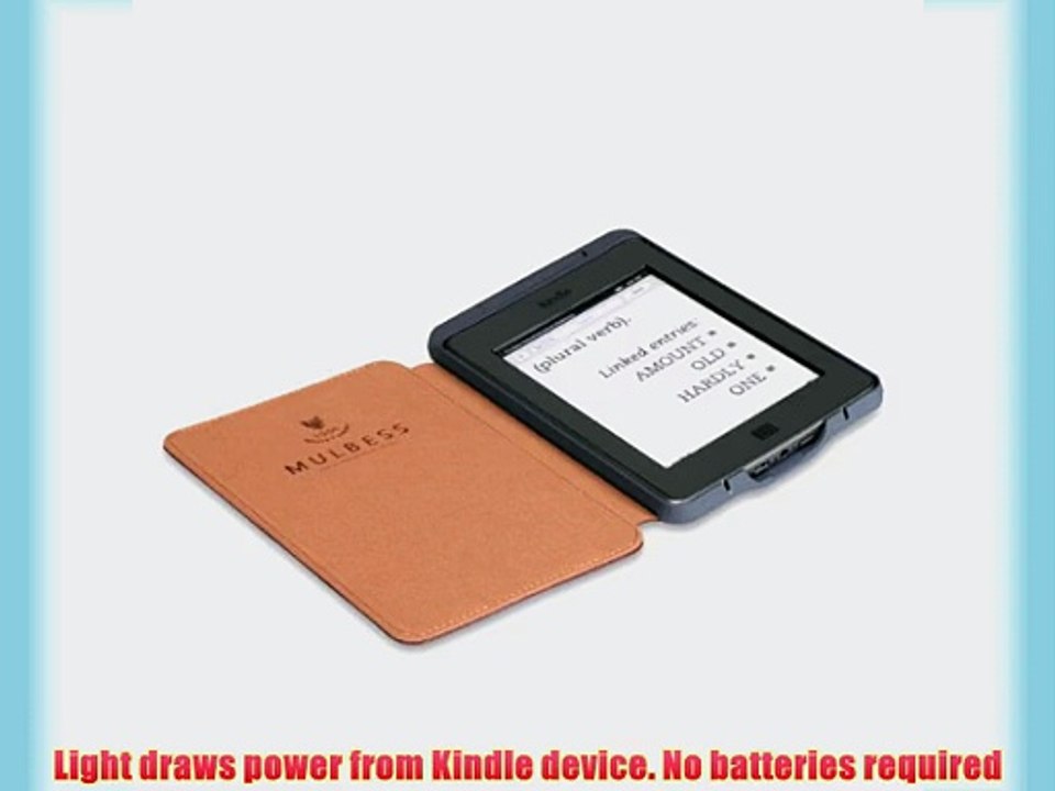 Mulbess Amazon Kindle Touch H?lle aus echtem Leder mit Leseleuchte f?r Kindle Touch Farbe Braun