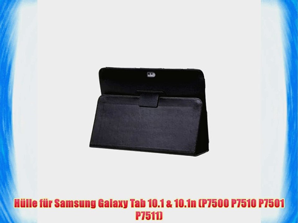 H?lle f?r Samsung Galaxy Tab 10.1 und 10.1n Schutzh?lle Tasche Case in Schwarz mit Aufsteller