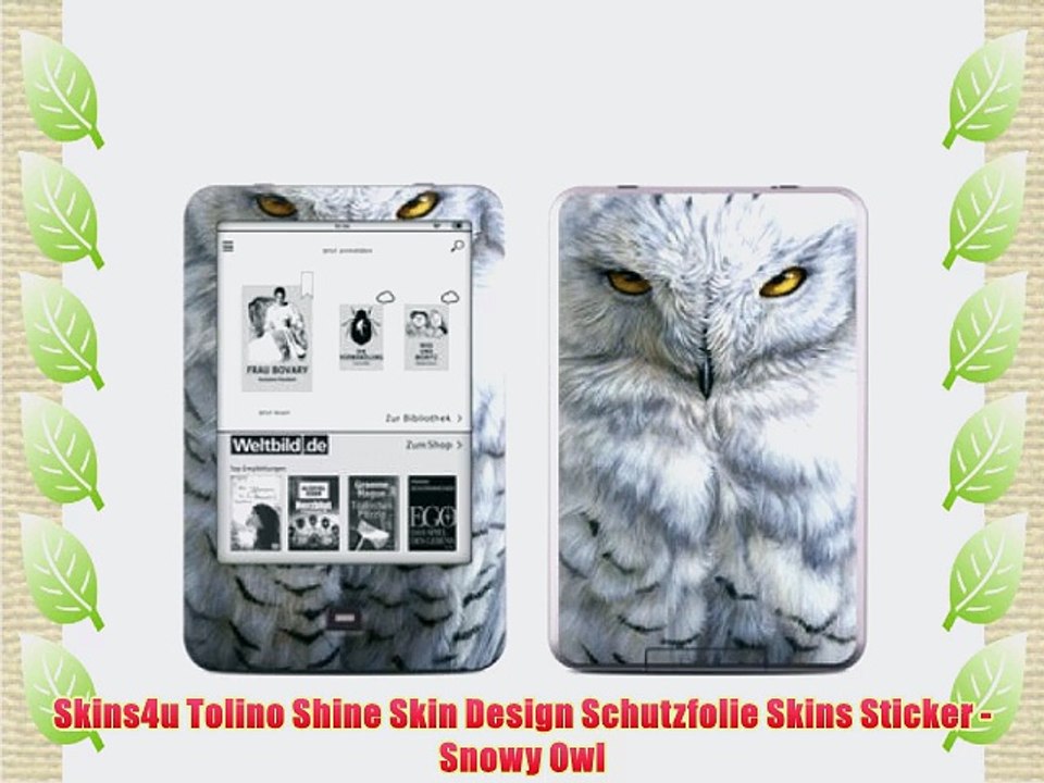 Skins4u Tolino Shine Skin Design Schutzfolie Skins Sticker - Snowy Owl