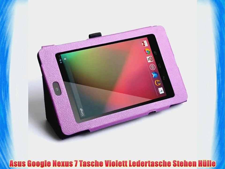 Asus Google Nexus 7 Tasche Violett Ledertasche Stehen H?lle