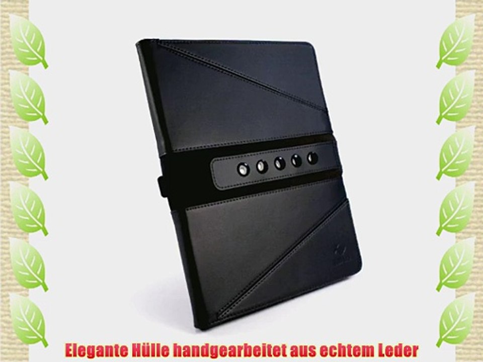 Tuff-Luv Tri-Axis Schutzh?lle f?r Tablet-Computer (Echtleder) schwarz schwarz Apple iPad 2