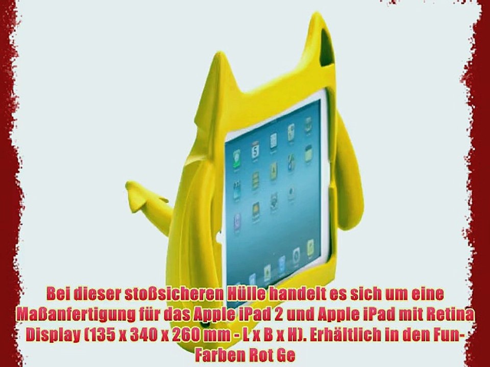 GELBE Monster-Schutzh?lle mit Griffen und Standfunktion f?r Apple iPad 2