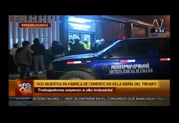 Villa María del Triunfo: Dos obreros murieron en silo de fábrica de cemento [Video]