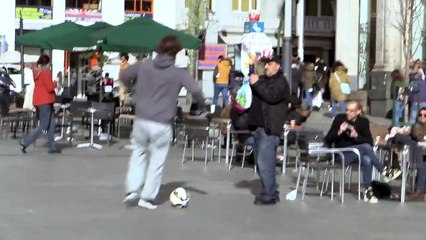 Cristiano Ronaldo dresses up as HOMELESS in the streets of Madrid
