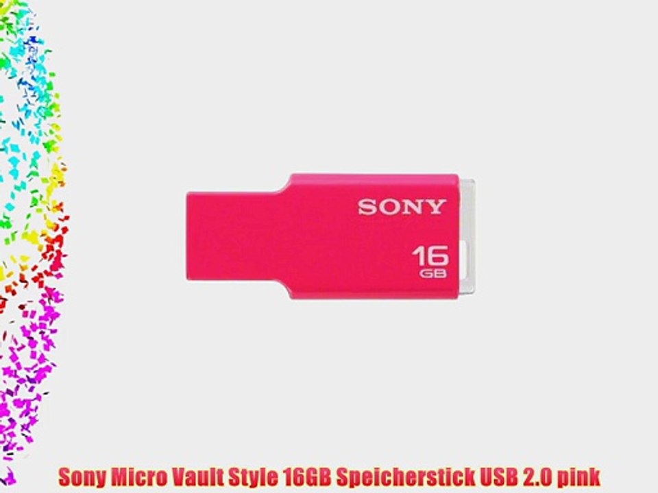 Sony Micro Vault Style 16GB Speicherstick USB 2.0 pink