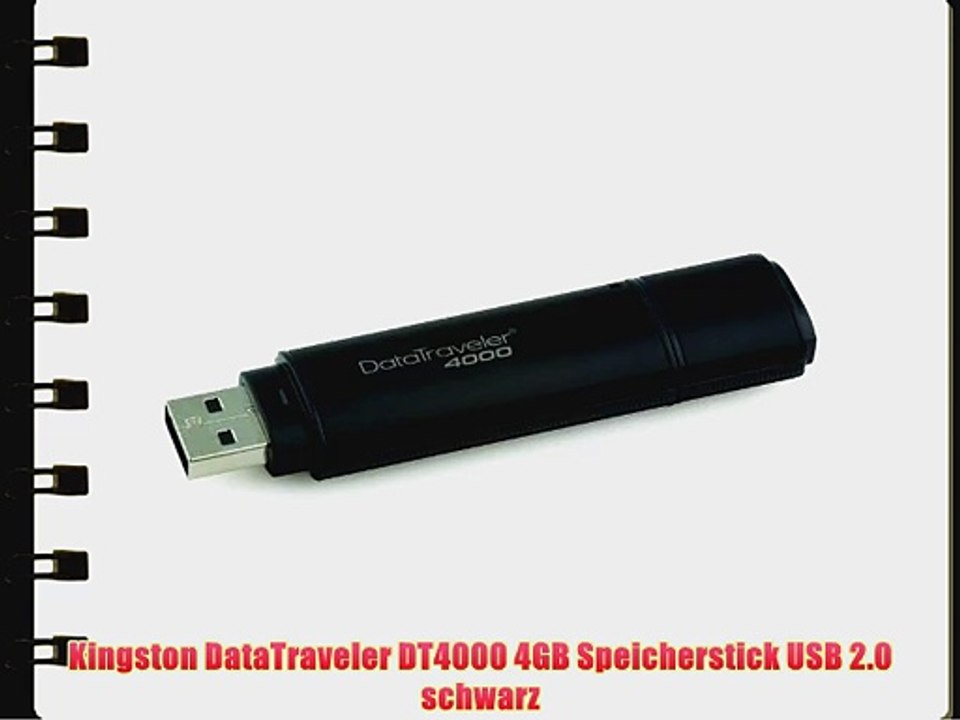 Kingston DataTraveler DT4000 4GB Speicherstick USB 2.0 schwarz