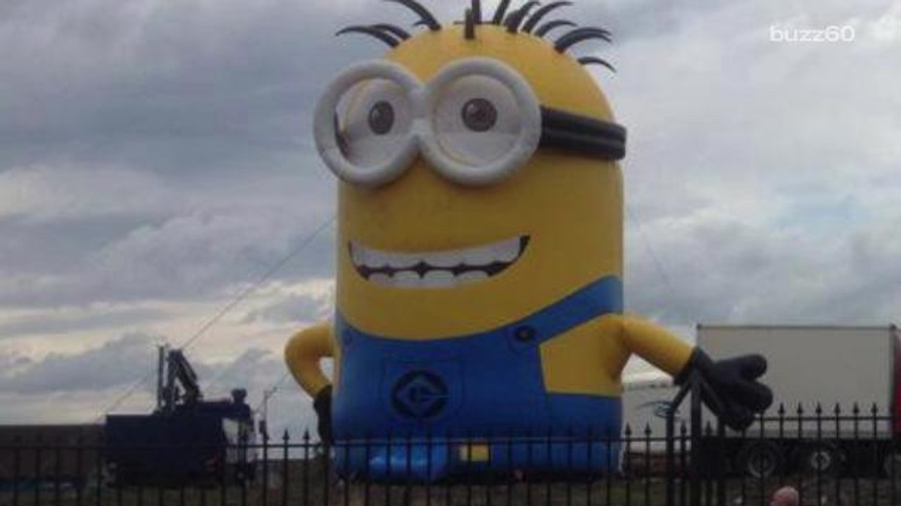 Giant inflatable 'Minion' wreaks havoc on Dublin traffic