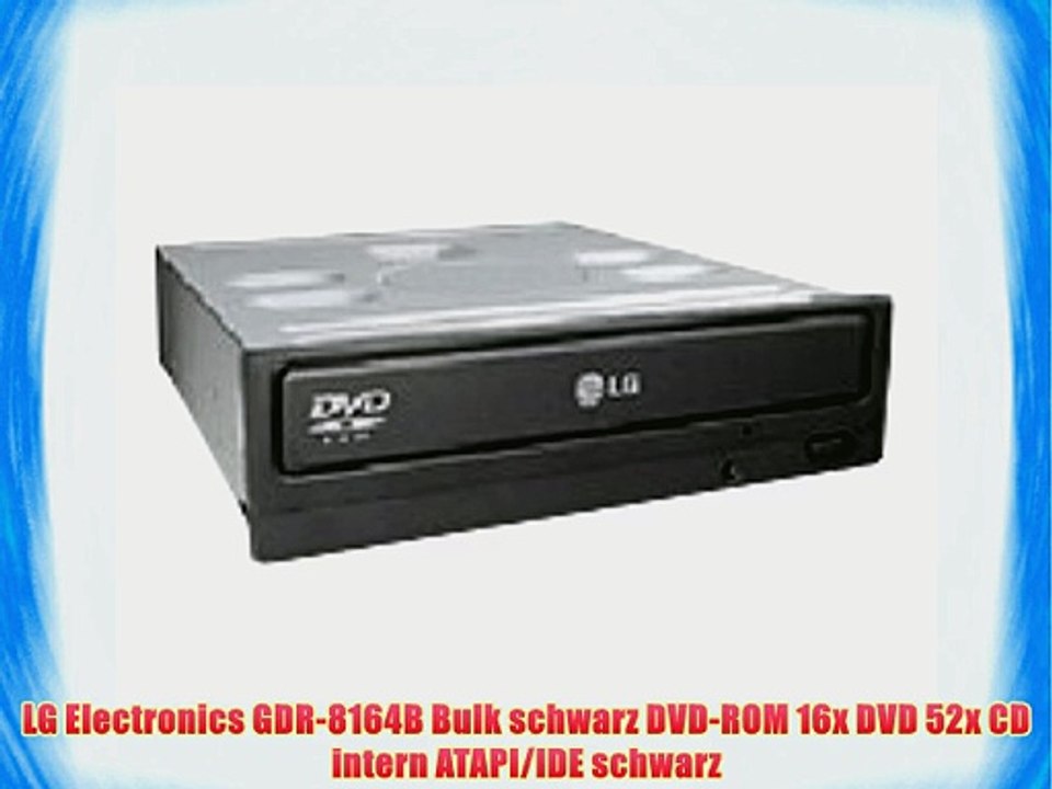 LG Electronics GDR-8164B Bulk schwarz DVD-ROM 16x DVD 52x CD intern ATAPI/IDE schwarz
