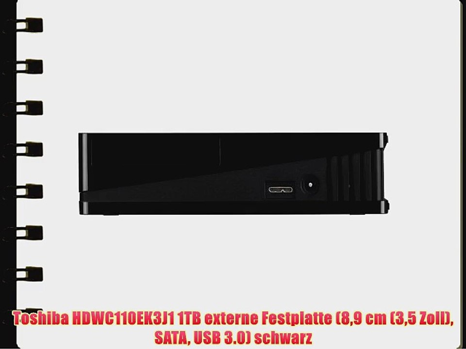 Toshiba HDWC110EK3J1 1TB externe Festplatte (89 cm (35 Zoll) SATA USB 3.0) schwarz