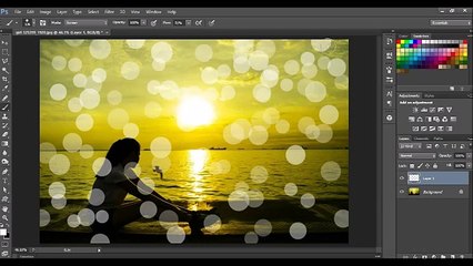 adobe photoshop lesson :How to create easy bokeh lighting effect(for beginners)