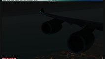 FSX Landing at Doha Intl Airport (With Cabin Crew Announcement) - Qatar Airways - Airbus A340-600