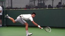 Novak Djokovic Forehand and Backhand Return of Serve in Super Slow Motion - Indian Wells 2013