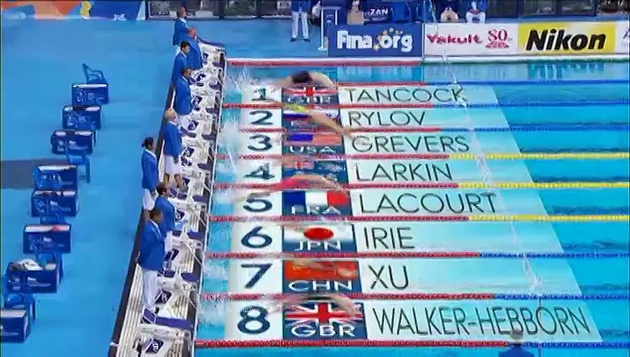 Mondiaux de natation : revivez le 100 m dos de Camille Lacourt, médaillé d'argent