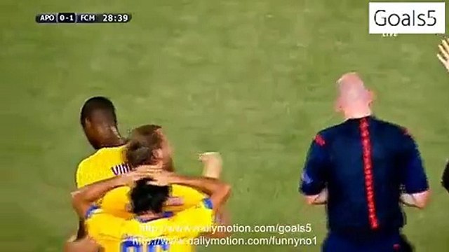 Vinicius RED Card APOEL 0 - 1 Midtjylland Champions League 4-8-2015