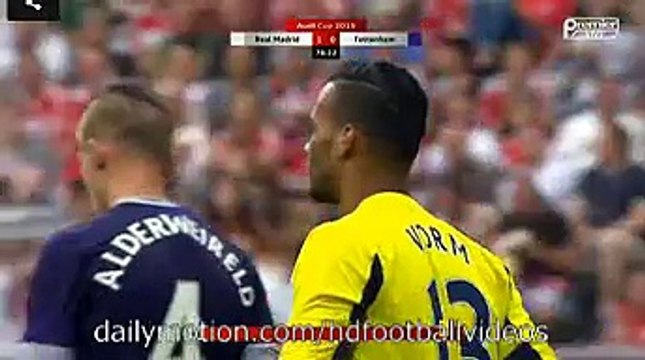 Gareth Bale Amazing Header Goal Real Madrid 2-0 Tottenham Hotspur (Audi Cup 2015) HD