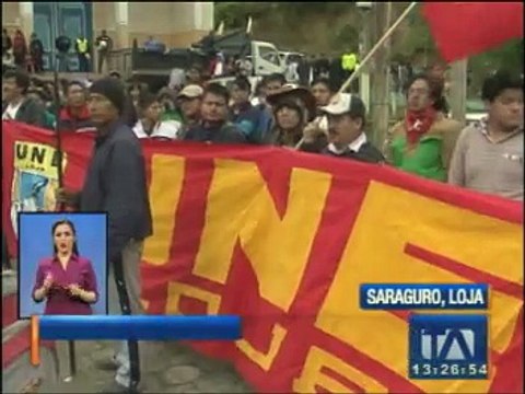 En su tercer día, la marcha indígenas avanza hacia Saraguro