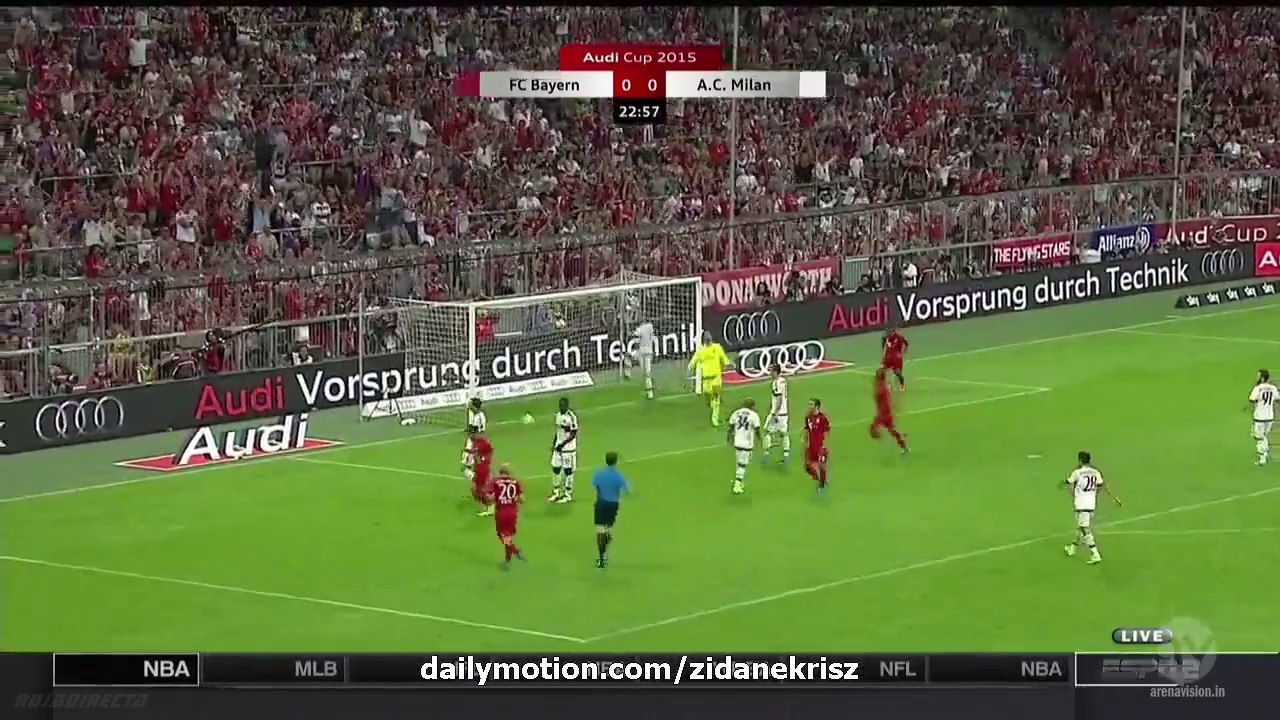 Juan Bernat 1:0 HD | FC Bayern München v. AC Milan - Audi Cup 04.08.2015 HD