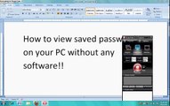 How to View Saved Passwords On Your Computer Without Any Software!! (Firefox)