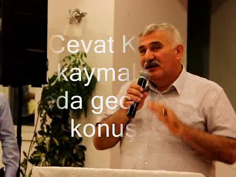 Cevat Keser kaymakam ın veda gecesinde konuştu