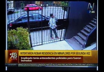 Miraflores: delincuente intentó robar dos veces la misma casa