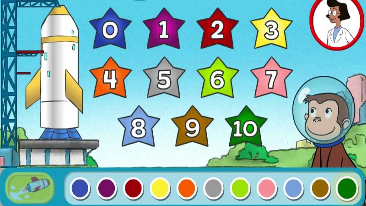 Curious George Super Bouncy Blast Off Cartoon Animation PBS Kids Game Play Walkthrough