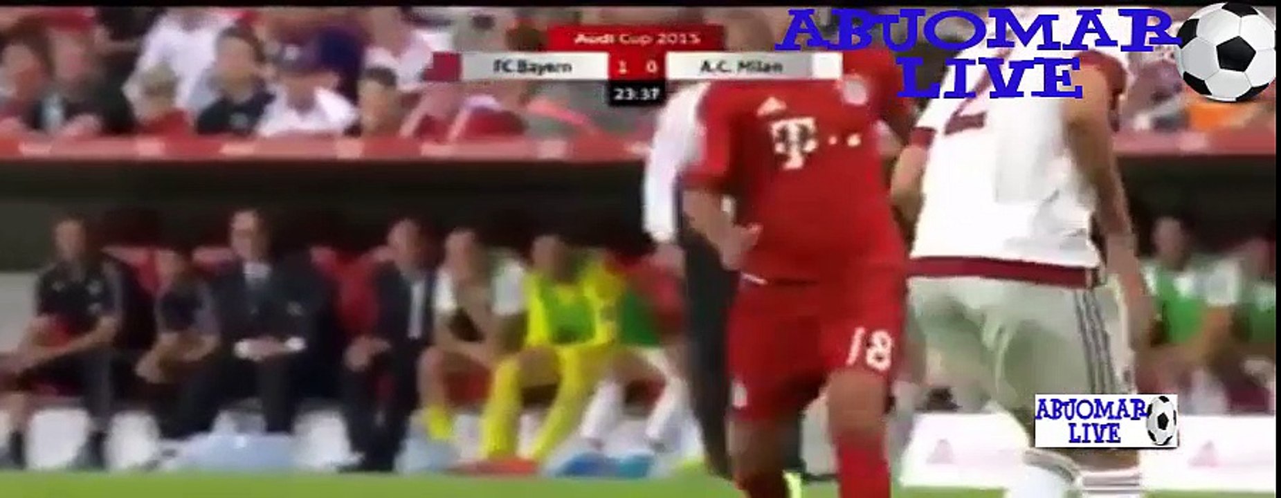 فيديو أهداف مباراة بايرن ميونخ 3× 0 ميلان  كاس اودي ،، تعليق حسن العيدروس .