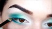 Double Winged Eyeliner and Gradient Aqua makeup tutorial