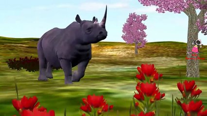 Finger Family Rhymes for Babies Rhino Cartoons for Kids | Finger Family Children Nursery Rhymes