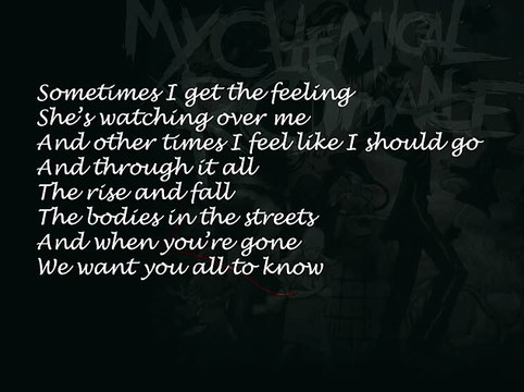 My Chemical Romance - Welcome To The Black Parade (lyrics)