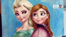 Disney Frozen Speed Drawing Video   Disney Princess ANNA Queen ELSA OLAF Kristoff