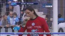 Goalkeeper Finds A Hamburger During Soccer Game And Eats It