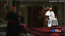 Pope Francis Trips Down the Stairs in Mass for Cardinals