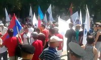 Молдова митинг в Бельцах против Унионисты .mp4