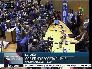 Gobierno español hace importante recorte a prestaciones por desempleo