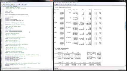 Panel Data Models in Stata
