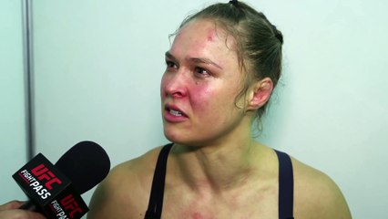 UFC 190- Ronda Rousey Backstage Interview