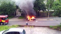 CAR FIRE  - BRADLEIGH AVENUE GRAYS ESSEX 25.06.12