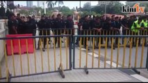 Police stand guard at Dataran Merdeka