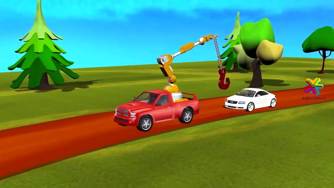 Tow Trucks for Children | Cars Jeeps Cartoons For Children | Monster Truck Towing Cars Vid